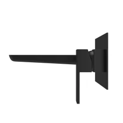 Harbour Status Matt Black Wall Mounted Bath Mixer Tap