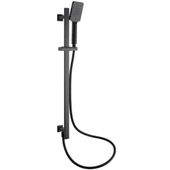 Harbour Status Slide Rail Shower Kit with 3 Mode Handset & Integrated Elbow - Matt Black