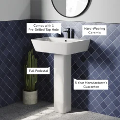 Harbour Unity 560mm Basin & Full Pedestal