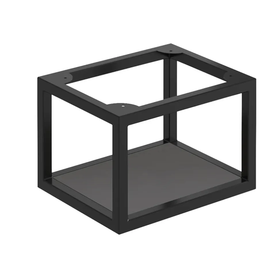 Harbour Virtue 1100mm Wall Mounted Tall Storage Cabinet with Matt Black Frame Shelf