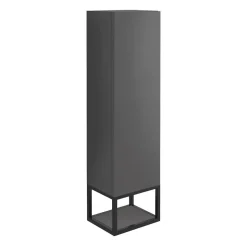 Harbour Virtue 1100mm Wall Mounted Tall Storage Cabinet with Matt Black Frame Shelf