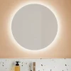 Harbour Vision LED Illuminated Round Bathroom Mirror with Demister Pad - 600mm
