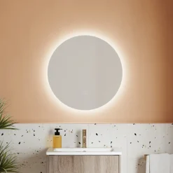 Harbour Vision LED Illuminated Round Bathroom Mirror with Demister Pad - 600mm