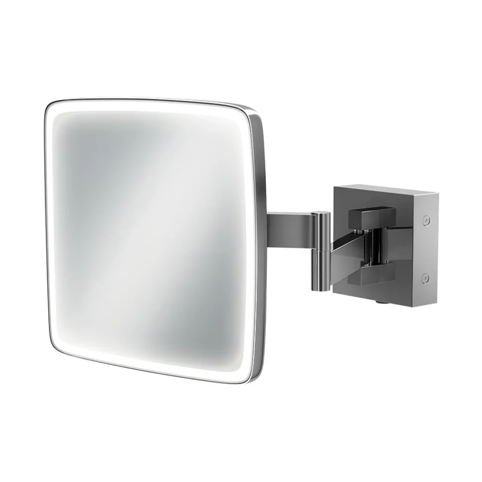 hib. Eclipse Square LED Illuminated Magnifying Mirror - 180 x 180mm
