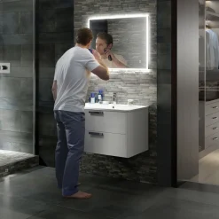 hib. Vega LED Illuminated Rectangular Mirror with Demister Pad & Colour Change LEDs