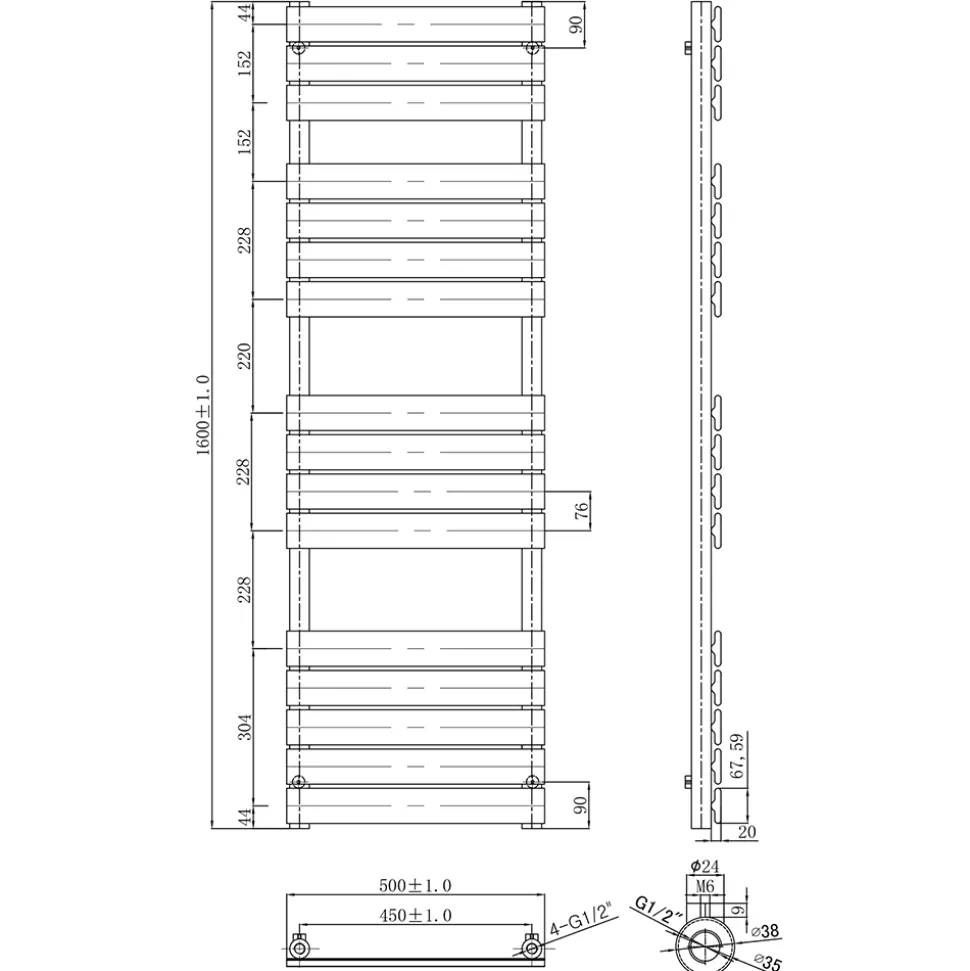 HIX Designer Heated Towel Rail