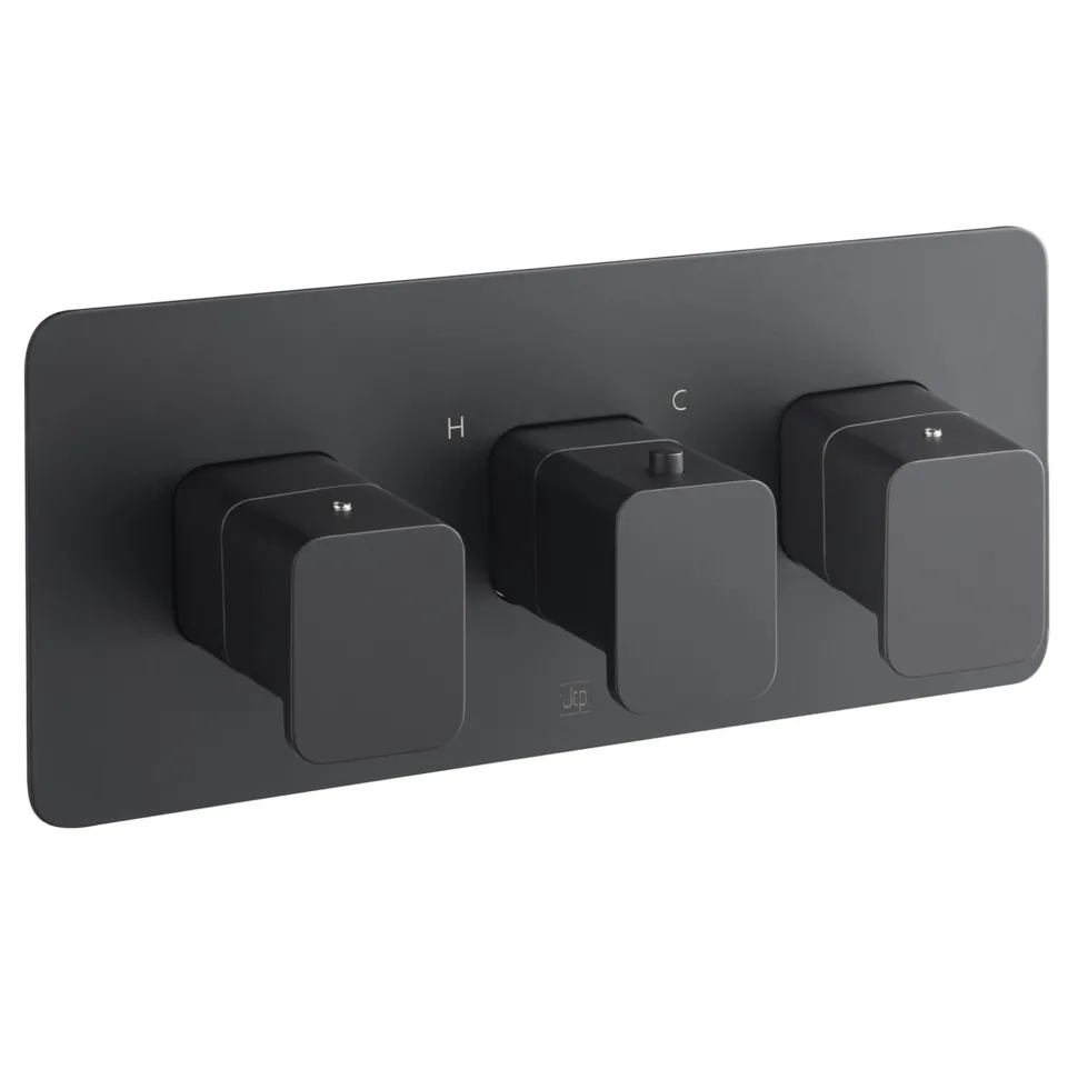 HIX 3 Handle 2 Outlet Concealed Thermostatic Horizontal Shower Valve
