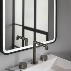 HIX LED Illuminated Framed Mirror with Demister Pad & Colour Change Lights - 600 x 800mm