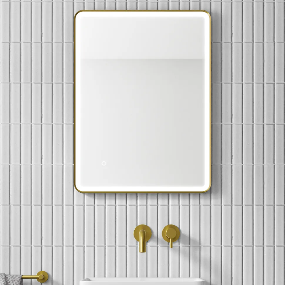 HIX LED Illuminated Framed Mirror with Demister Pad & Colour Change Lights - 600 x 800mm