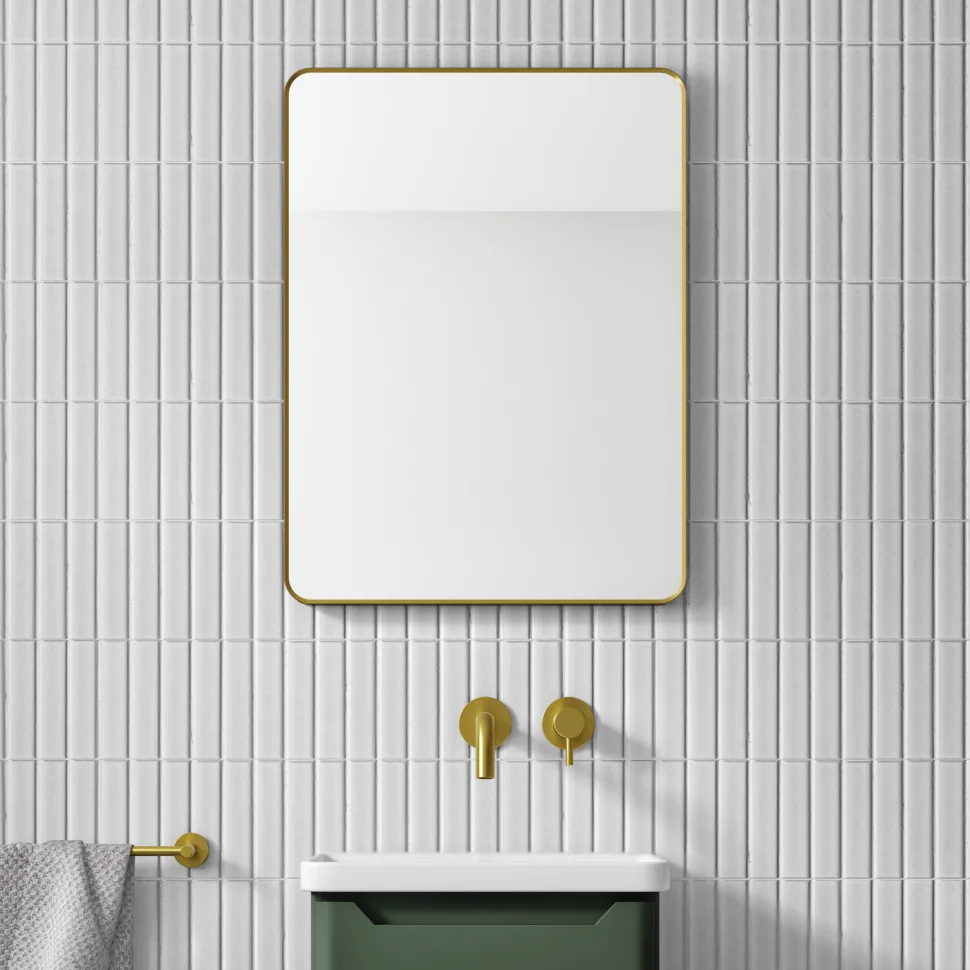 HIX Rectangular Framed Bathroom Mirror - 600 x 800mm