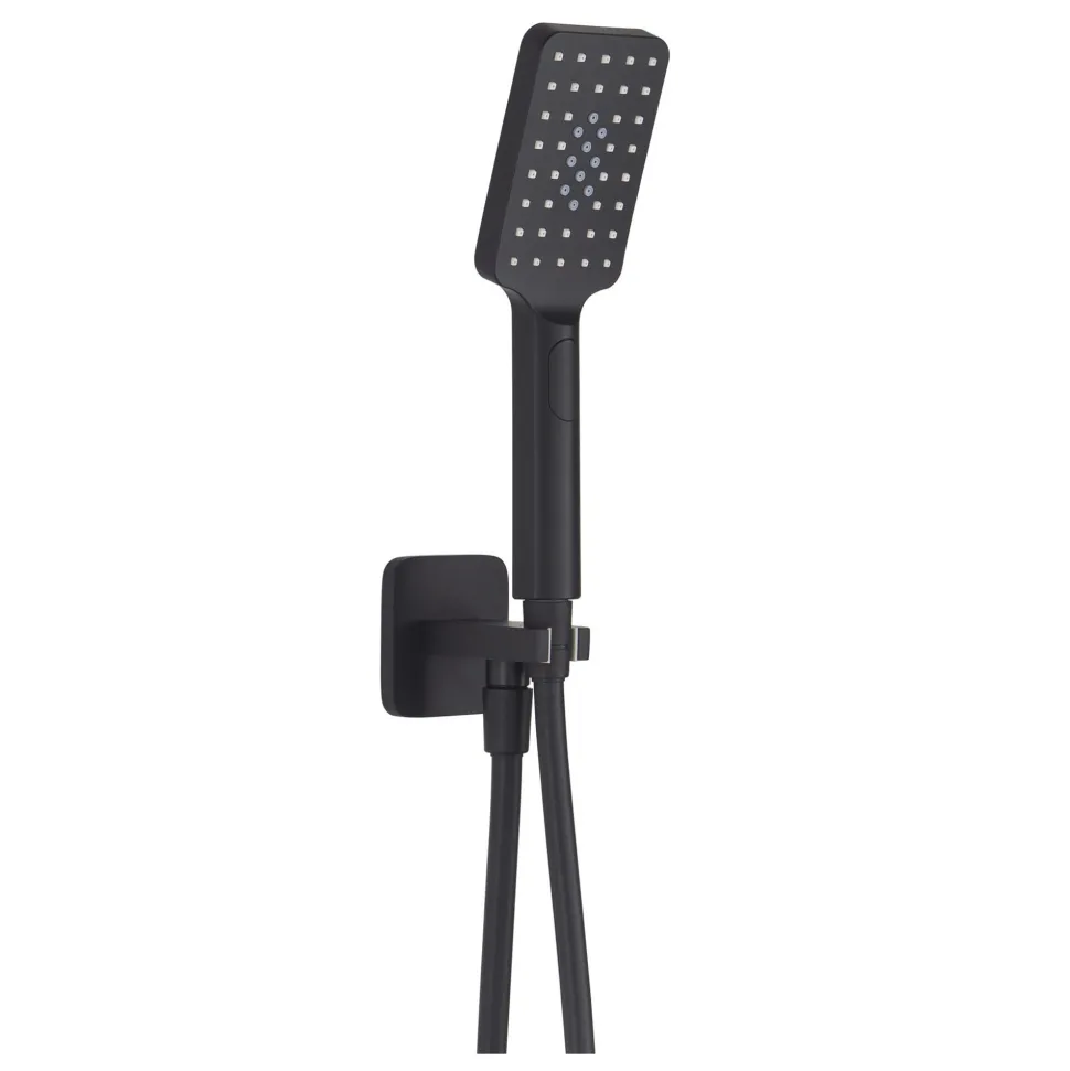 HIX Shower Handset with Hose, Wall Oultet & Integrated Holder