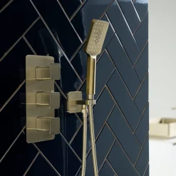 HIX Shower Handset with Hose, Wall Oultet & Integrated Holder