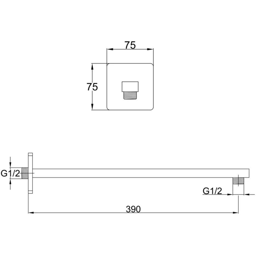 HIX Wall Mounted Shower Arm