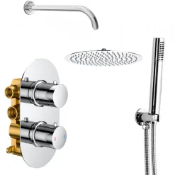 Holly Concealed Shower Valve, Fixed Shower Head & Handset