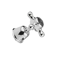 Hudson Reed Black Topaz Crosshead Deck Mounted Bath Shower Mixer with Handset Kit & Dome Collars