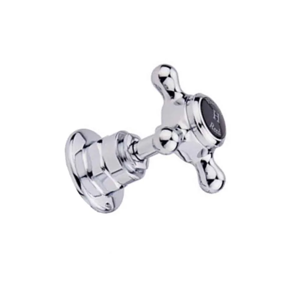 Hudson Reed Black Topaz Crosshead Deck Mounted Bath Shower Mixer with Handset Kit & Hexagonal Collar