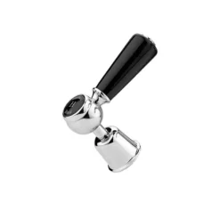 Hudson Reed Black Topaz Lever Deck Mounted Bath Shower Mixer with Handset Kit & Dome Collars