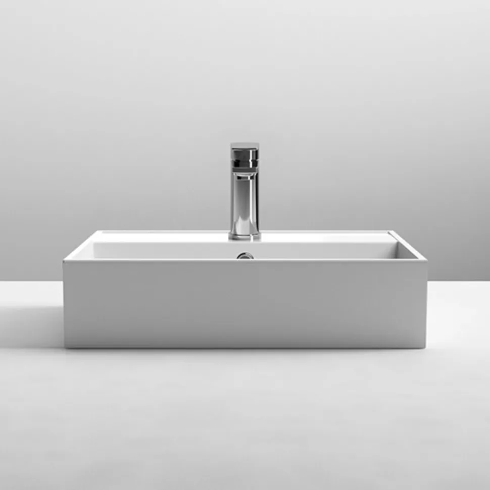 Hudson Reed 505mm Rectangular 1 Tap Hole Countertop Basin