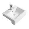 Hudson Reed 530mm Square Semi-Recessed Countertop Basin