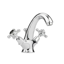 Hudson Reed Topaz Black Crosshead Mono Basin Mixer with Pop-Up Waste