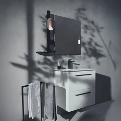 Ideal Standard Alu+ 200mm Magnifying Mirror & Beauty Bar