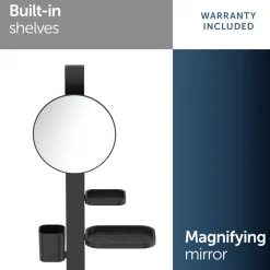 Ideal Standard Alu+ 200mm Magnifying Mirror & Beauty Bar