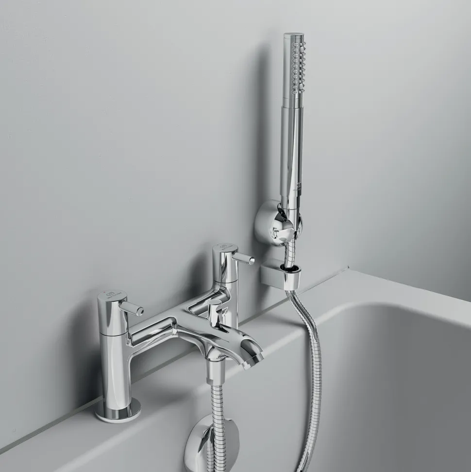 Ideal Standard Ceraline Deck Mounted Bath Mixer & Shower Handset