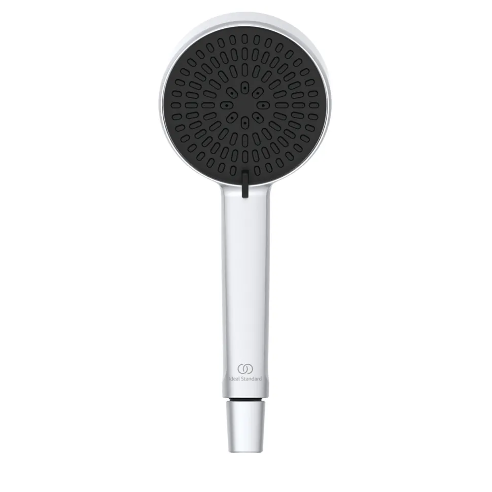 Ideal Standard Ceratherm Alu+ Exposed Thermostatic Shower Kit with Multi-Function Shower Head, Handset & 2 Shelves