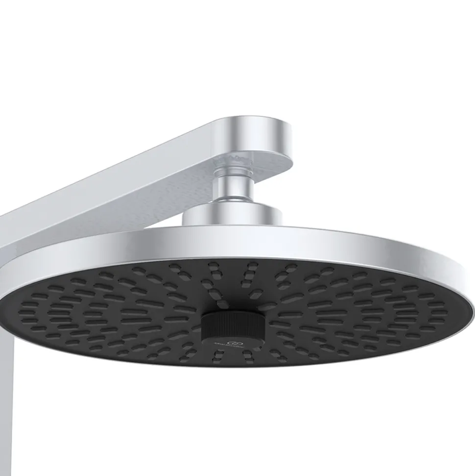 Ideal Standard Ceratherm Alu+ Exposed Thermostatic Shower Kit with Multi-Function Shower Head, Handset & 2 Shelves