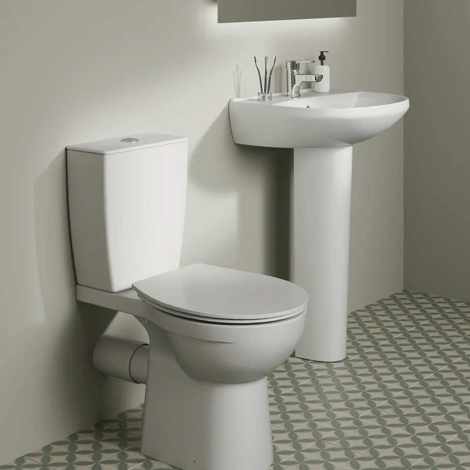 Ideal Standard Eurovit+ Close Coupled Toilet with Soft Close Seat