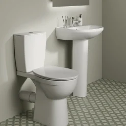 Ideal Standard Eurovit+ Comfort Height Close Coupled Toilet with Soft Close Seat