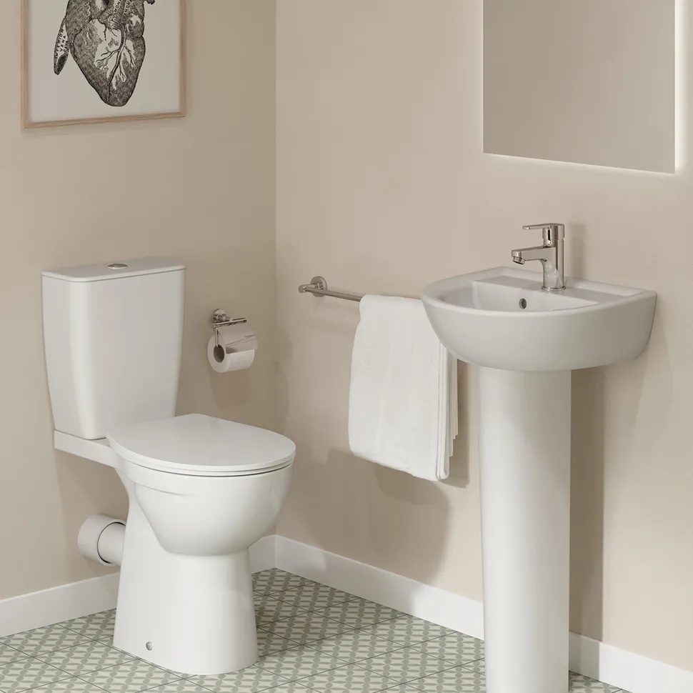 Ideal Standard Eurovit+ Comfort Height Close Coupled Toilet with Soft Close Seat