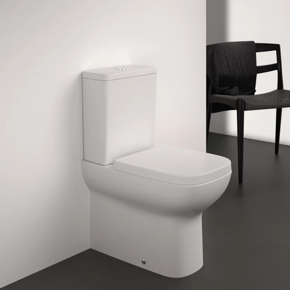 Ideal Standard i.life A Close Coupled Fully Back to Wall Rimless Toilet with Soft Close Seat