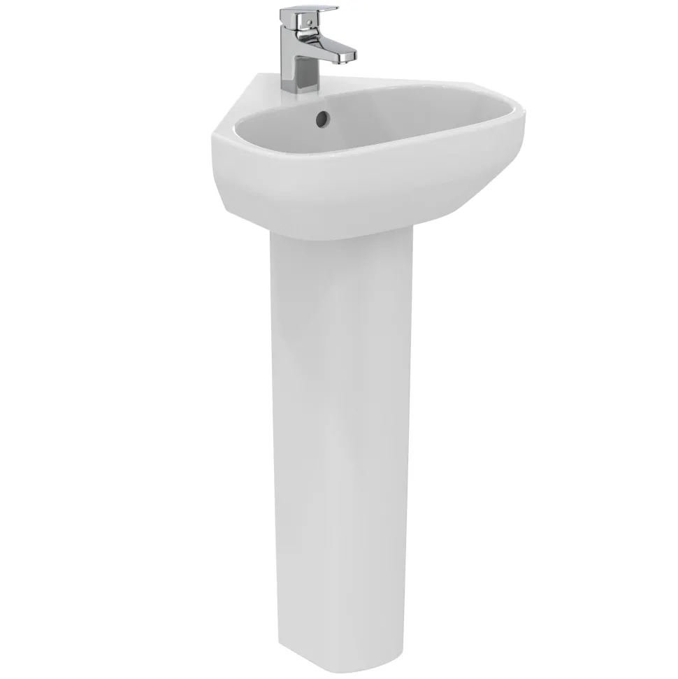 Ideal Standard i.life A Corner 450mm Cloakroom Basin & Full Pedestal