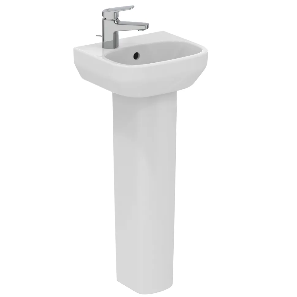 Ideal Standard i.life A 350mm Cloakroom Basin & Pedestal - Left or Right Hand Tap Hole