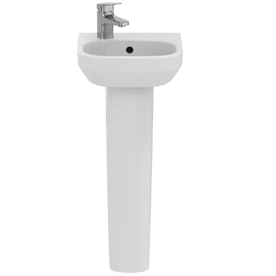 Ideal Standard i.life A 350mm Cloakroom Basin & Pedestal - Left or Right Hand Tap Hole