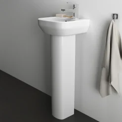 Ideal Standard i.life A 350mm Cloakroom Basin & Pedestal - Left or Right Hand Tap Hole