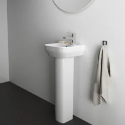 Ideal Standard i.life A 350mm Cloakroom Basin & Pedestal - Left or Right Hand Tap Hole