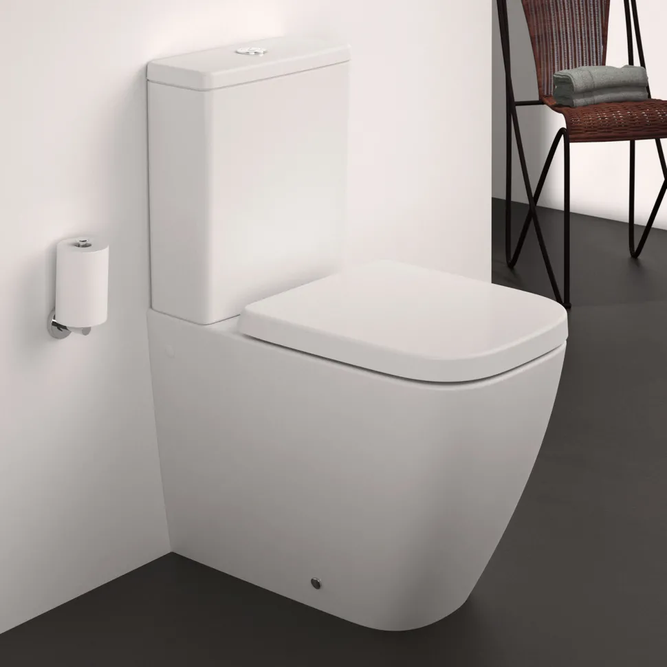 Ideal Standard i.life S Compact Close Coupled Fully Back to Wall Rimless Toilet with Soft Close Seat