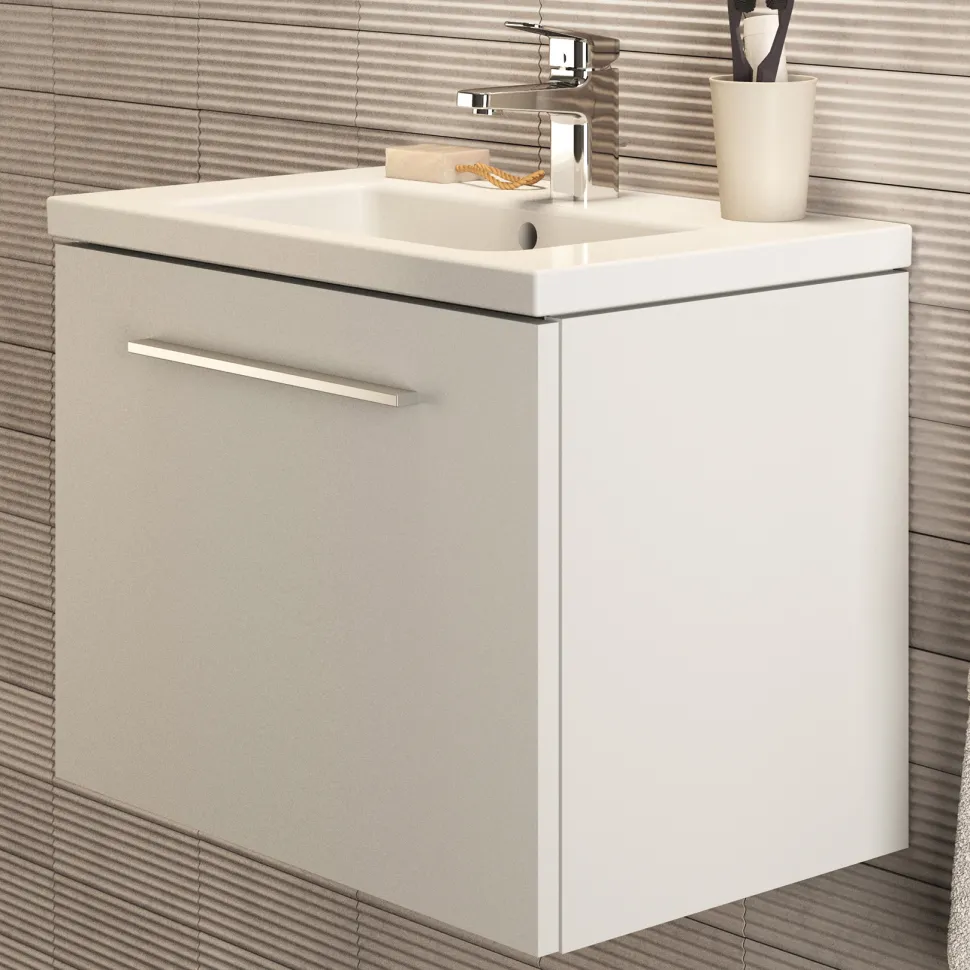 Ideal Standard i.life S 600mm Wall Mounted 1 Drawer Compact Vanity Unit & Basin