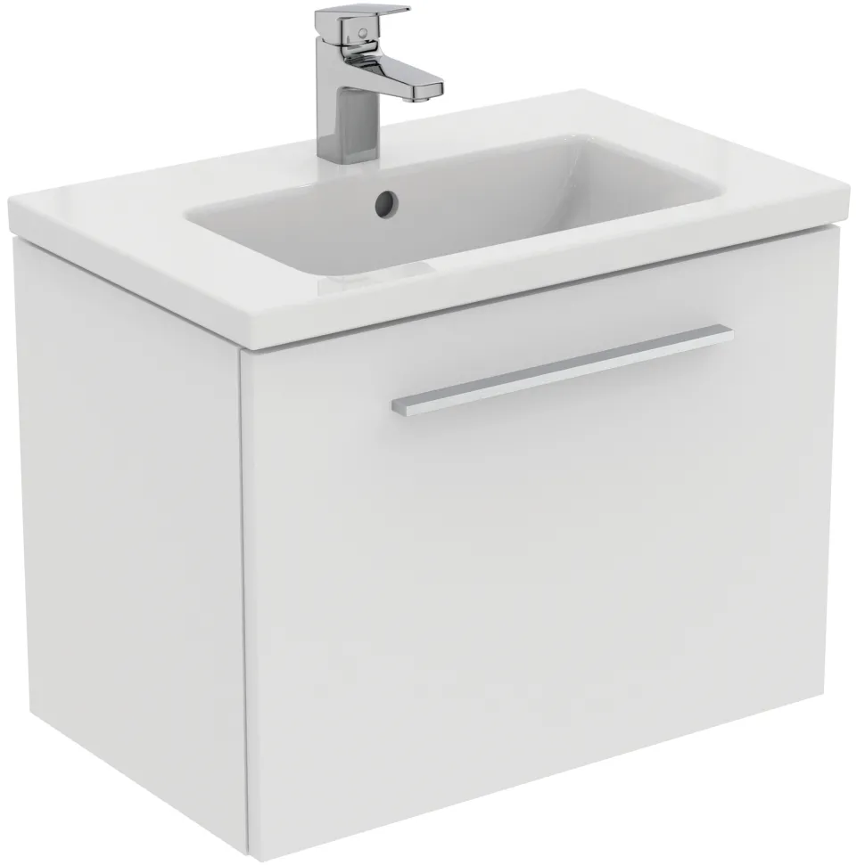 Ideal Standard i.life S 600mm Wall Mounted 1 Drawer Compact Vanity Unit & Basin