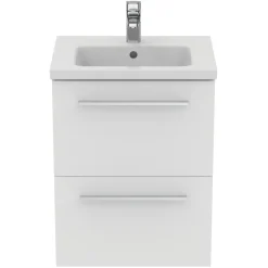 Ideal Standard i.life S 500mm Wall Mounted 2 Drawer Compact Vanity Unit & Basin