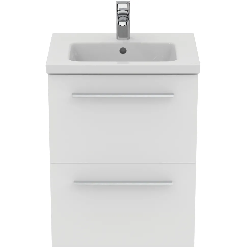 Ideal Standard i.life S 500mm Wall Mounted 2 Drawer Compact Vanity Unit & Basin