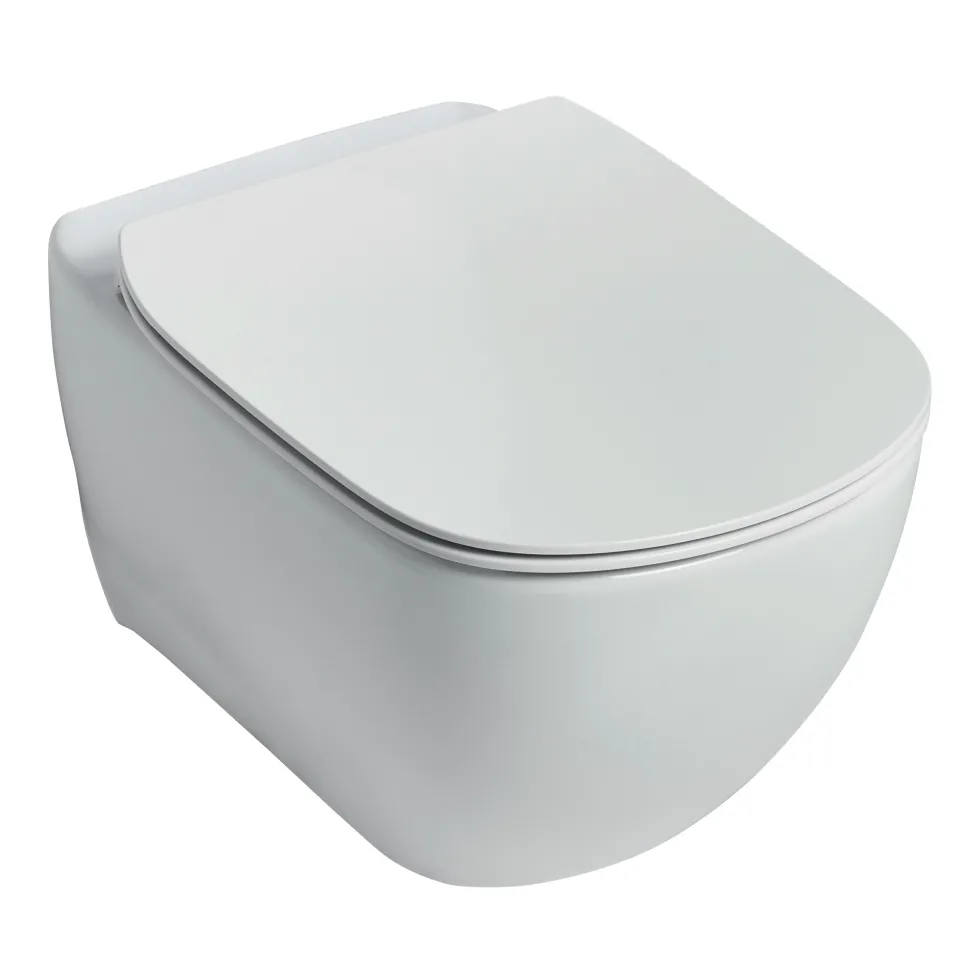 Ideal Standard Tesi Wall Hung Toilet with Aquablade® Flush Technology & Soft Close Seat