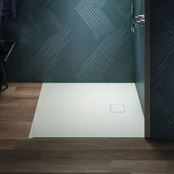 Ideal Standard Ultra Flat Evo Square Anti-Slip Acrylic Shower Tray with Offset Waste - 4 Sizes
