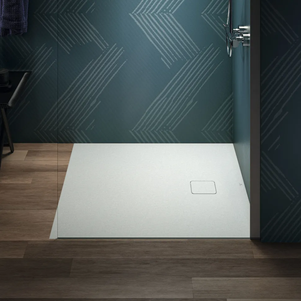 Ideal Standard Ultra Flat Evo Square Anti-Slip Acrylic Shower Tray with Offset Waste - 4 Sizes