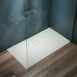 Ideal Standard Ultra Flat Evo Rectangular Anti-Slip Acrylic Shower Tray with Offset Waste - 4 Sizes