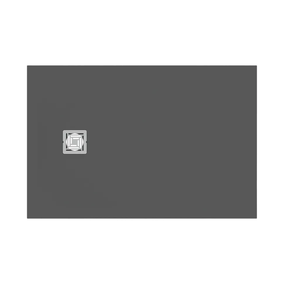 Ideal Standard Ultra Flat S+ Concrete Grey Rectangular Anti-Slip Stone Resin Shower Tray - 7 Sizes