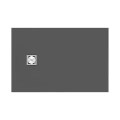 Ideal Standard Ultra Flat S+ Concrete Grey Rectangular Anti-Slip Stone Resin Shower Tray - 7 Sizes