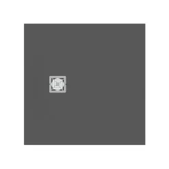 Ideal Standard Ultra Flat S+ Concrete Grey Square Anti-Slip Stone Resin Shower Tray - 2 Sizes